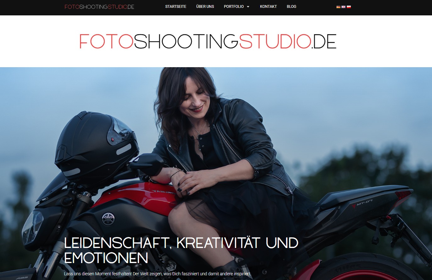 Webseite fotoshootingstudio.de Authentische und professionelle Fotos für Social Media, Website und Marketing.